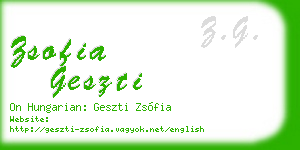 zsofia geszti business card
